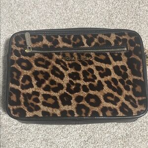 Michael Kors Animal Print Crossbody with Black Trim